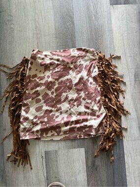 Cow Print Skirt